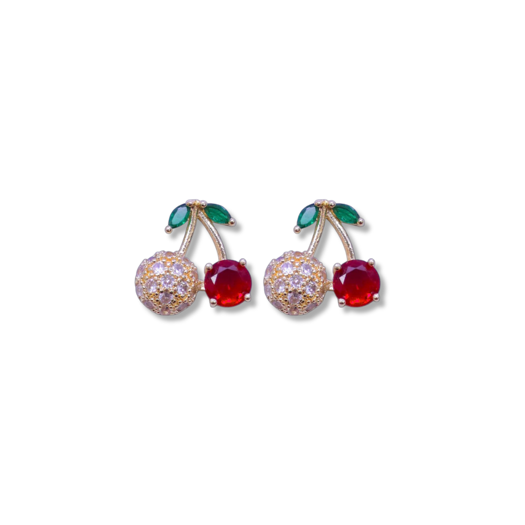 Sweet Cherry - Diamond Accent Studs