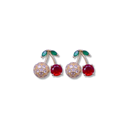 Sweet Cherry - Diamond Accent Studs