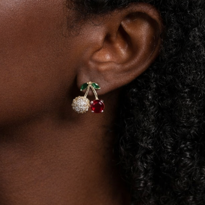 Sweet Cherry - Diamond Accent Studs
