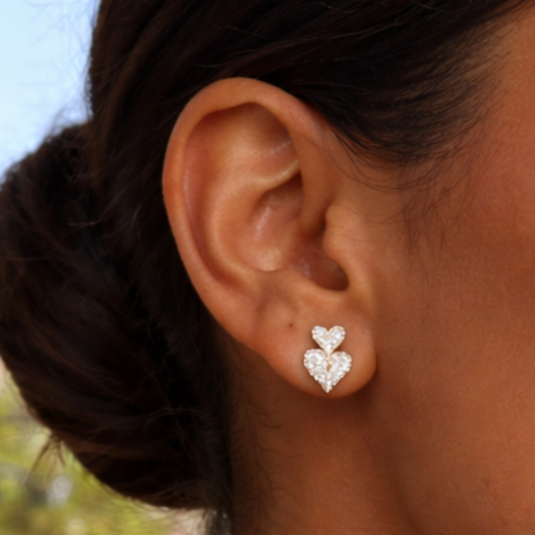 Heart Throb - Diamond Accent Studs