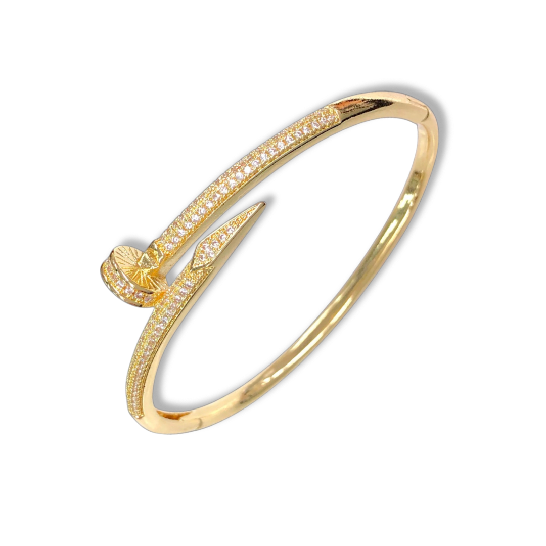 Rich - Diamond Accent Nail Bangle