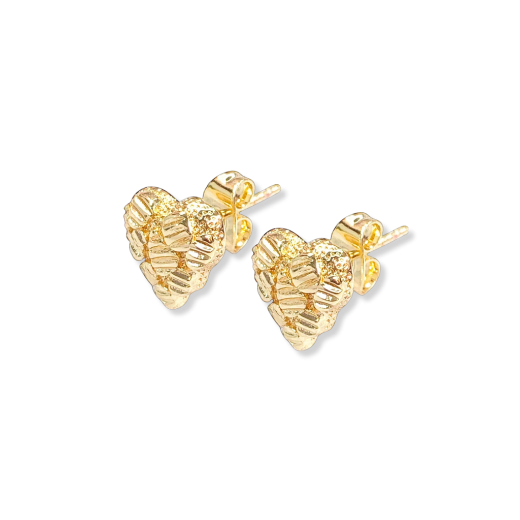 Nugget Heart Studs
