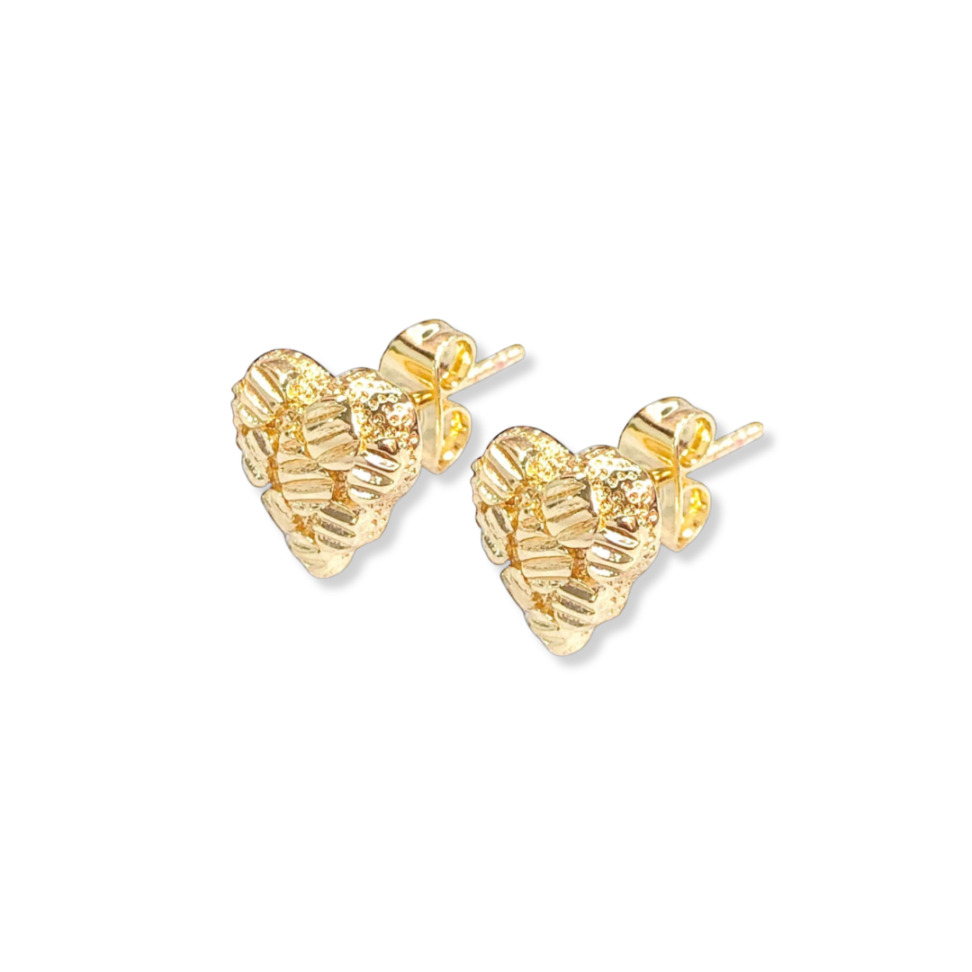 Nugget Heart Studs