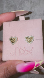 Luxe Love - Heart Nugget Stud Earrings